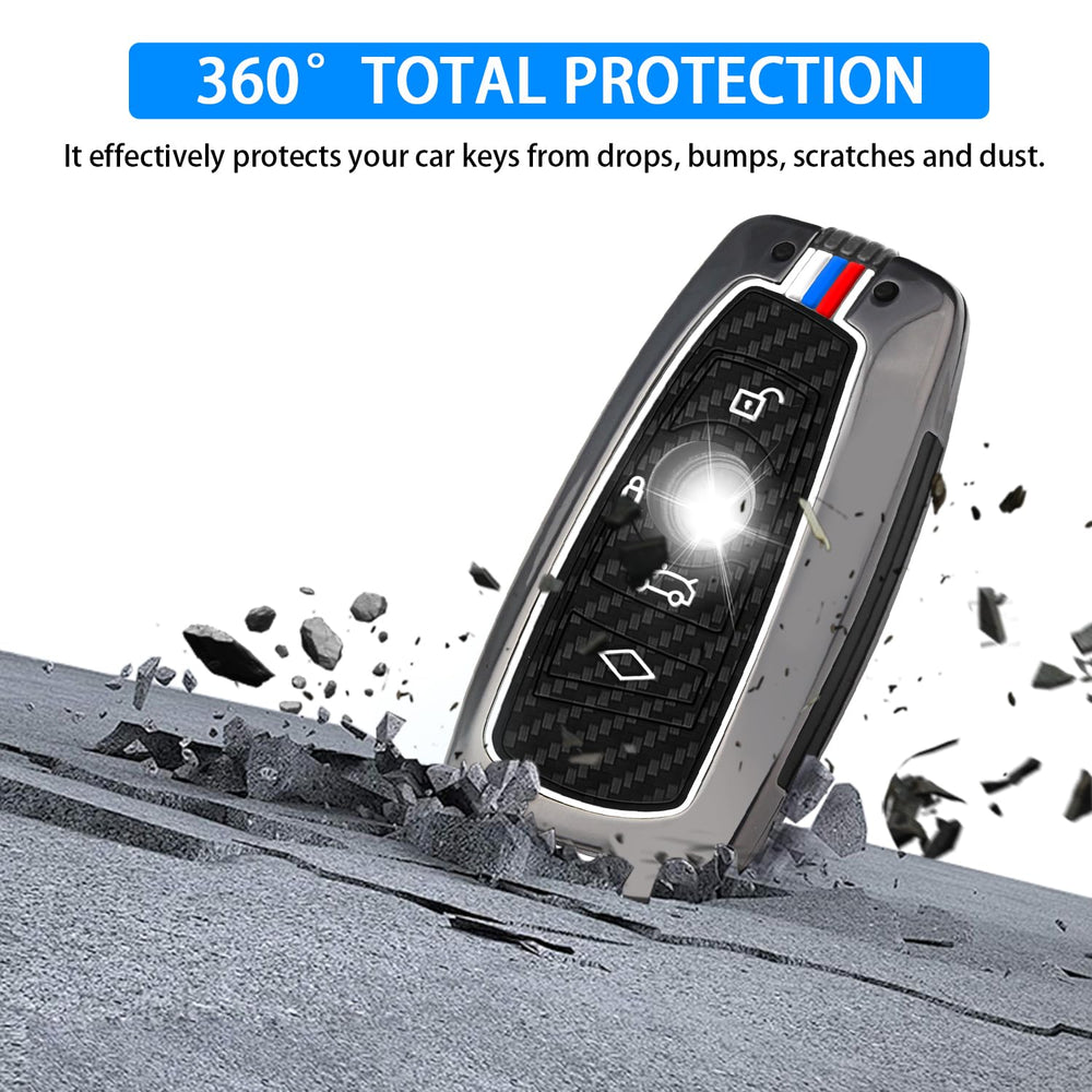 QBUC zinc alloy metal shell adds durable, premium look to your key fob