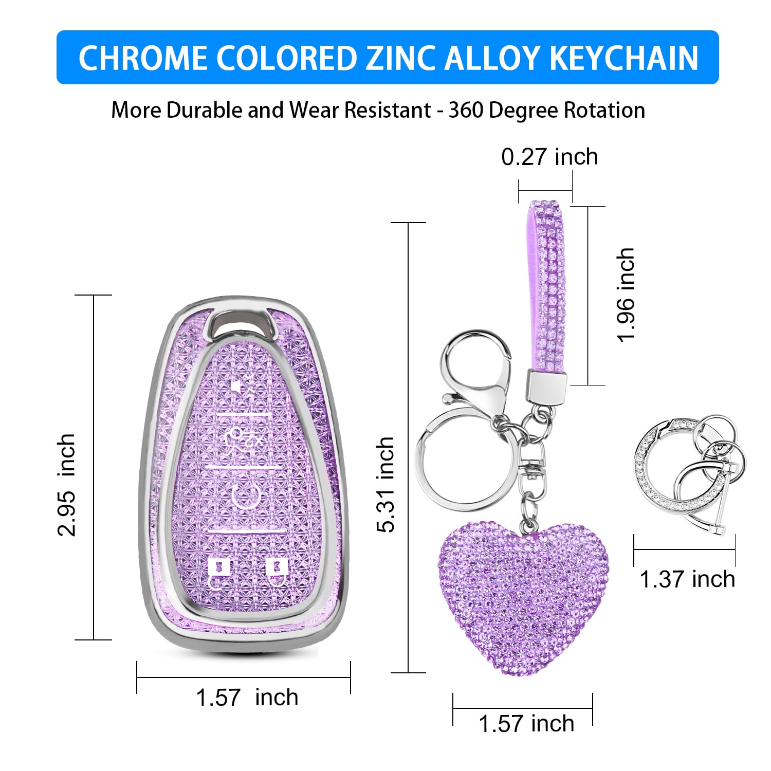 QBUC Chevy key fob cover 1:1 button shape fits precisely