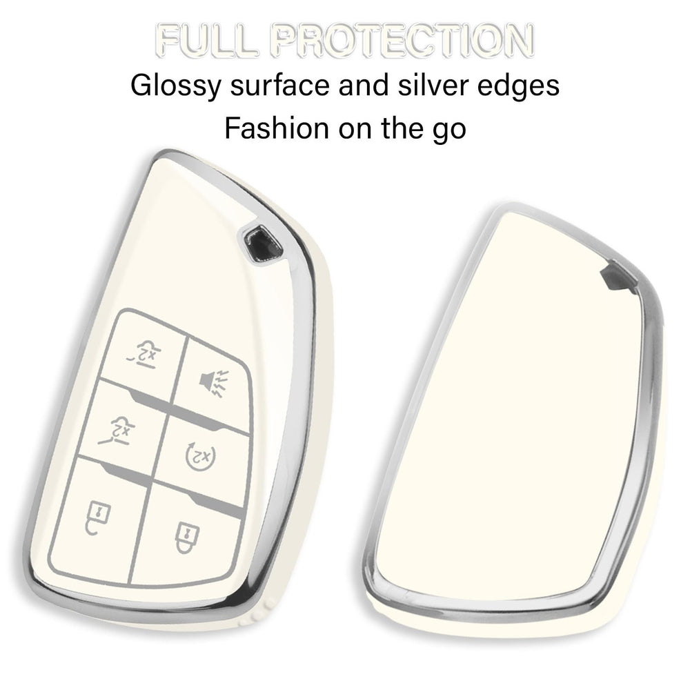 QBUC chrome trim white design enhances style and visibility