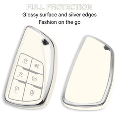 QBUC chrome trim white design enhances style and visibility