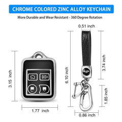 QBUC Ford key fob cover with gold and silver edge for stylish protection.