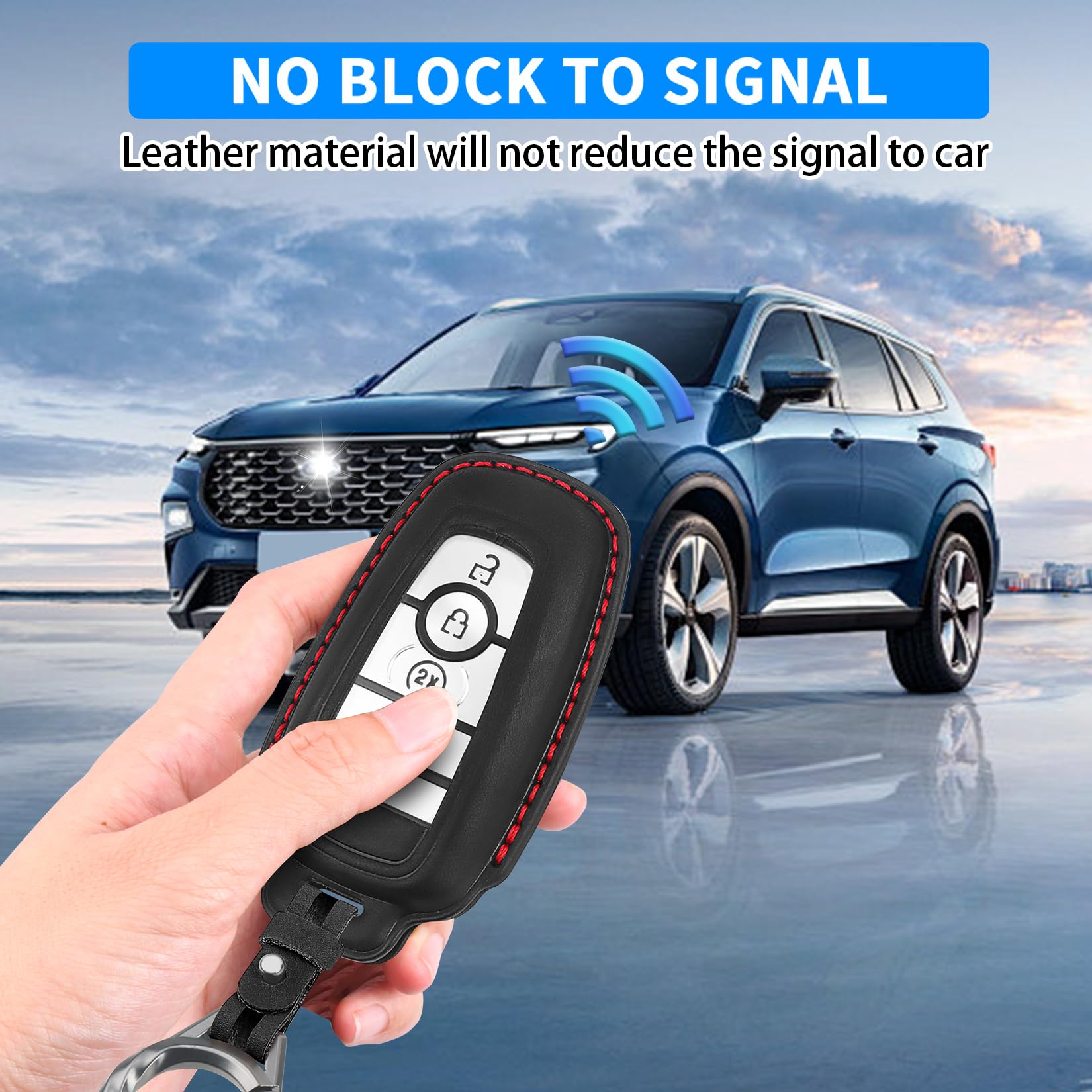 QBUC Ford key fob leather color variants for style