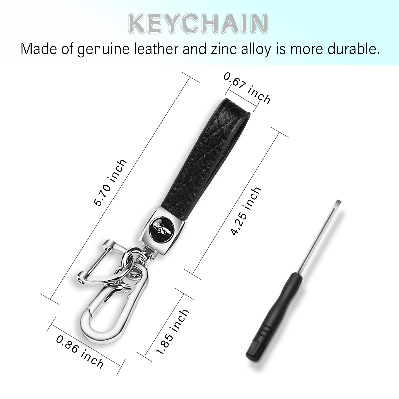 QBUC key fob cover signal-through design preserves remote range.