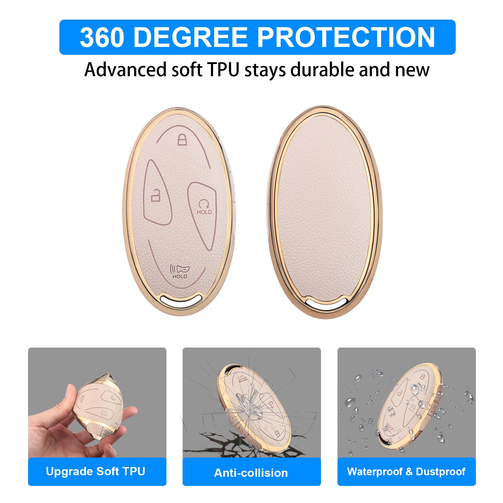 QBUC key chain included with Hyundai fob cover for convenience