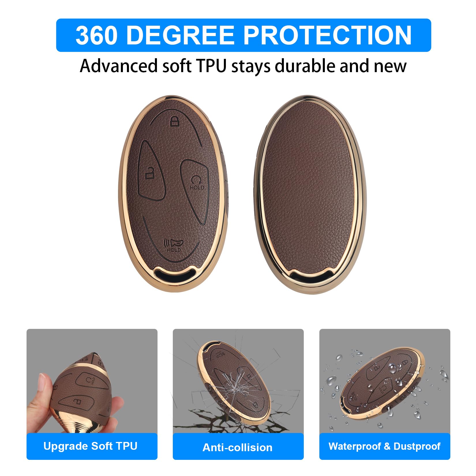 QBUC Hyundai key chain included for easy key organization on the go.