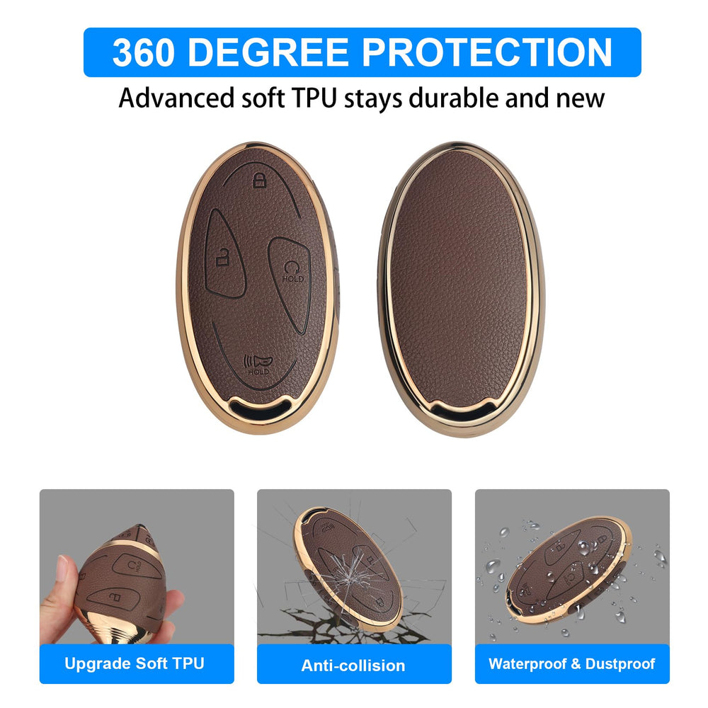 QBUC Hyundai key chain included for easy key organization on the go.
