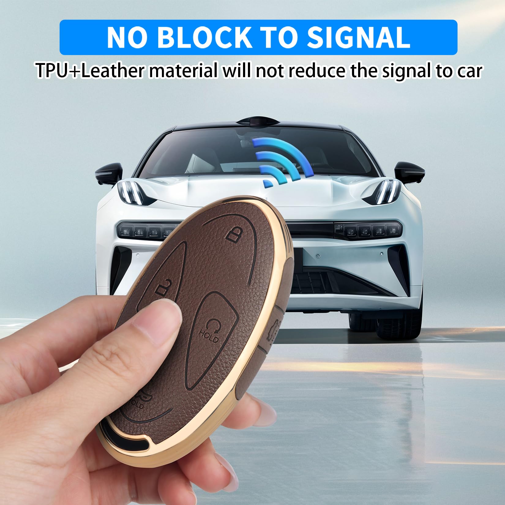 360-degree protection guards the fob from daily bumps and moisture.