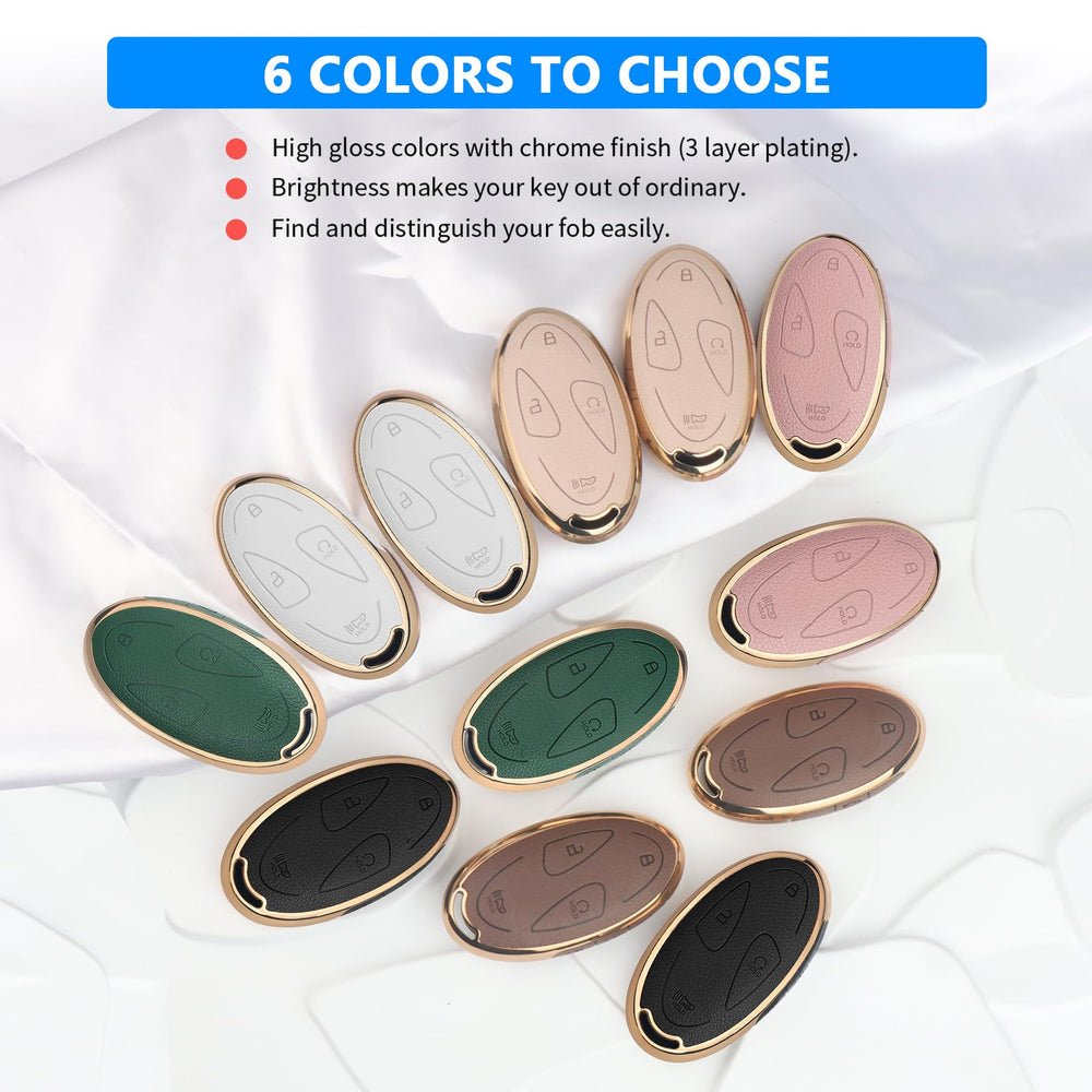 QBUC Hyundai brown leather fob cover adds a refined, durable look.