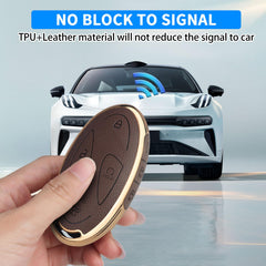 QBUC Hyundai key fob cover wraps around the fob for 360-degree protection.