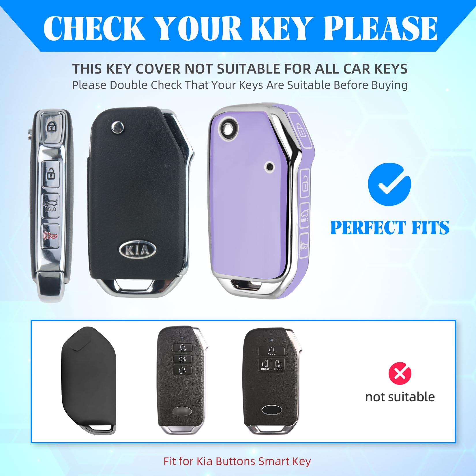 QBUC Kia key fob cover for Seltos with protective design and easy use