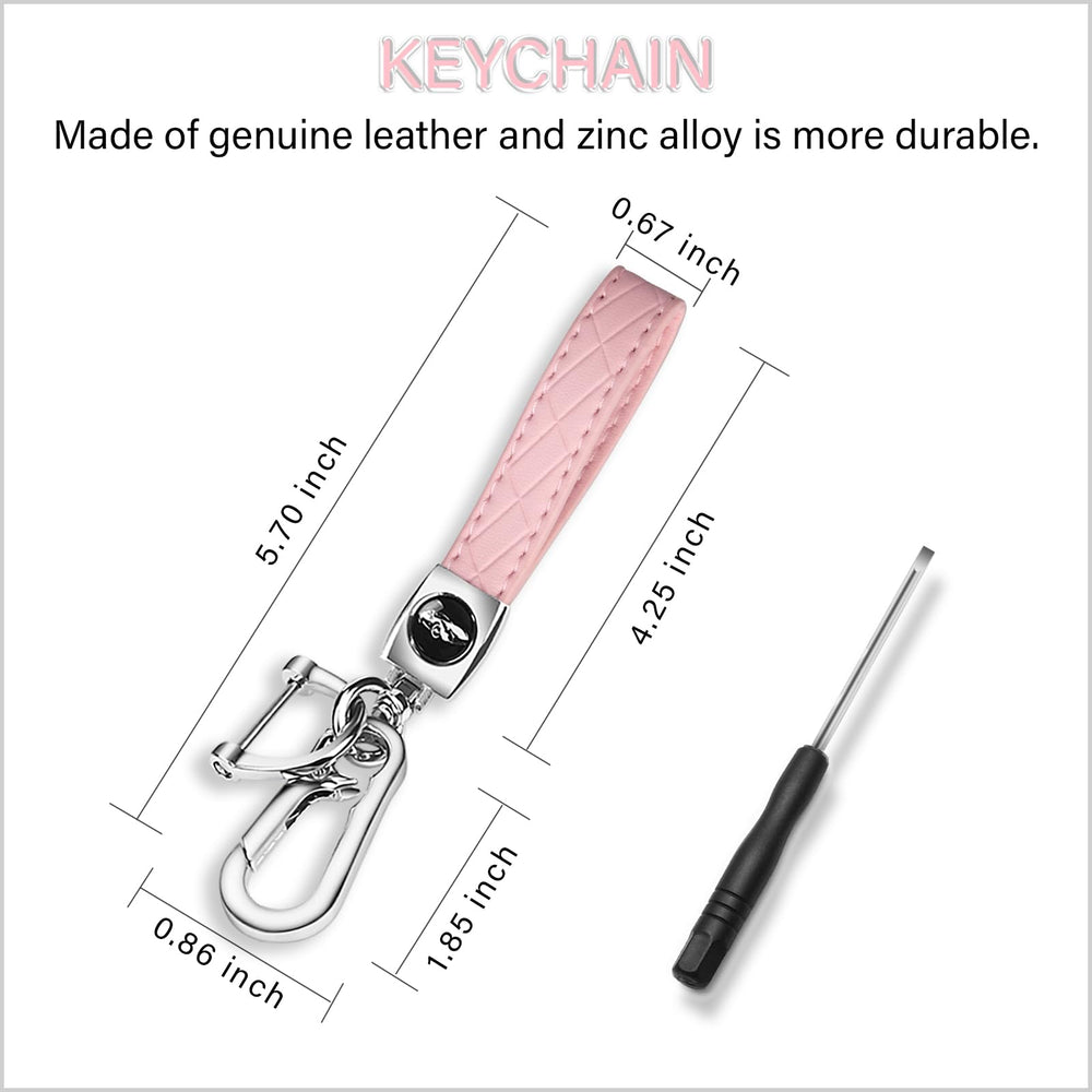 Stylish pink chrome trim enhances daily carry and visibility