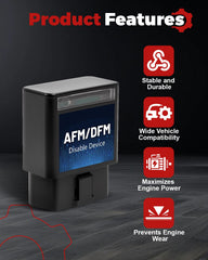 Qdlauto AFM Disabler RA003 connected in car for plug-and-play setup.