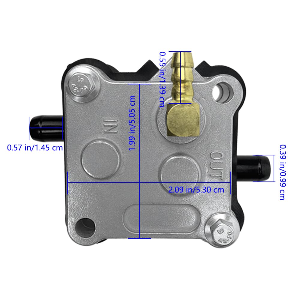 QFISH fuel pump 98766-C1 in use on outboard demonstrates stable fuel delivery.