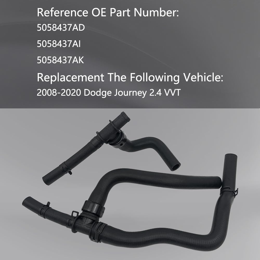 QFISH heater hose supply and return for Dodge Journey—precise fit