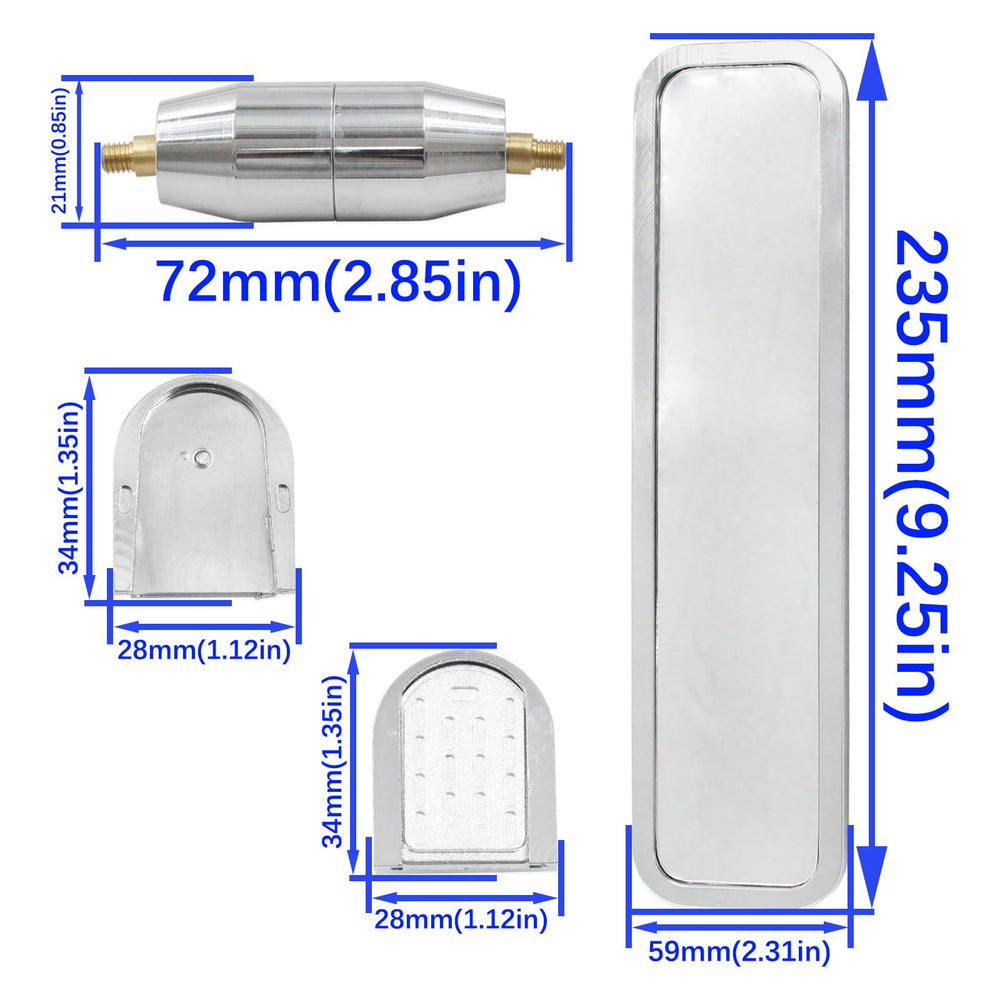 QGHAUC corrosion-resistant finish keeps mirror looking new.