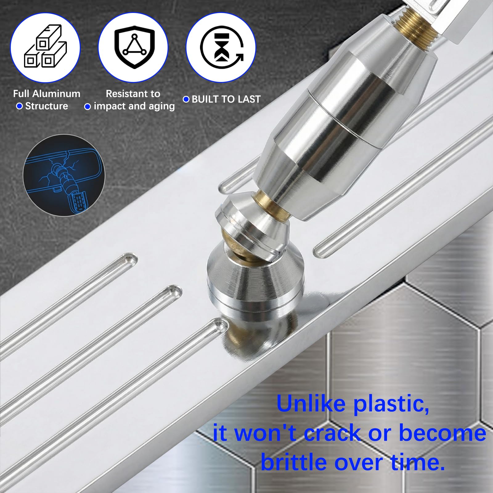 QGHAUC installation kit with mounting slug and Allen key.