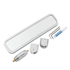 QGHAUC pivot ball mirror in polished aluminum for stable rear view.