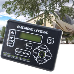 QHHR 421484 touchpad front view for precise RV leveling on site.