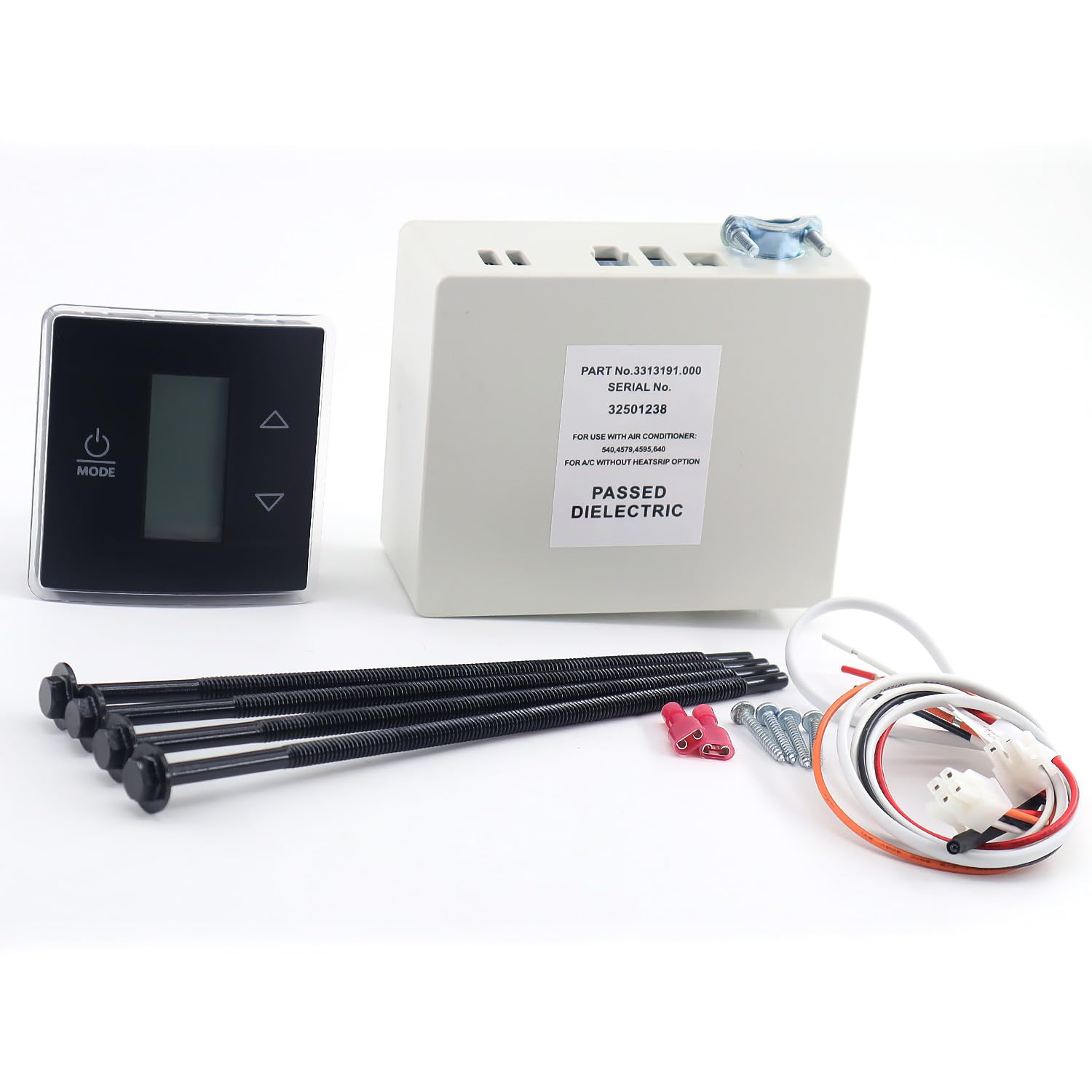 QHHR RV wall thermostat relay box back view with wiring connections for easy installation