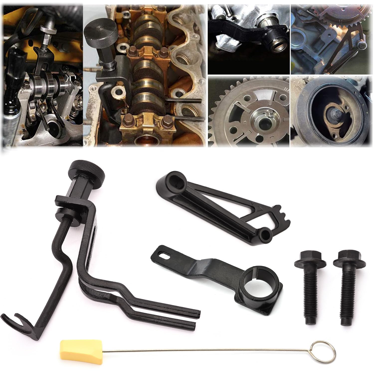QHHR valve spring compressor kit for Ford 4.6L/5.4L/6.8L 3V engines enables safe spring compression.