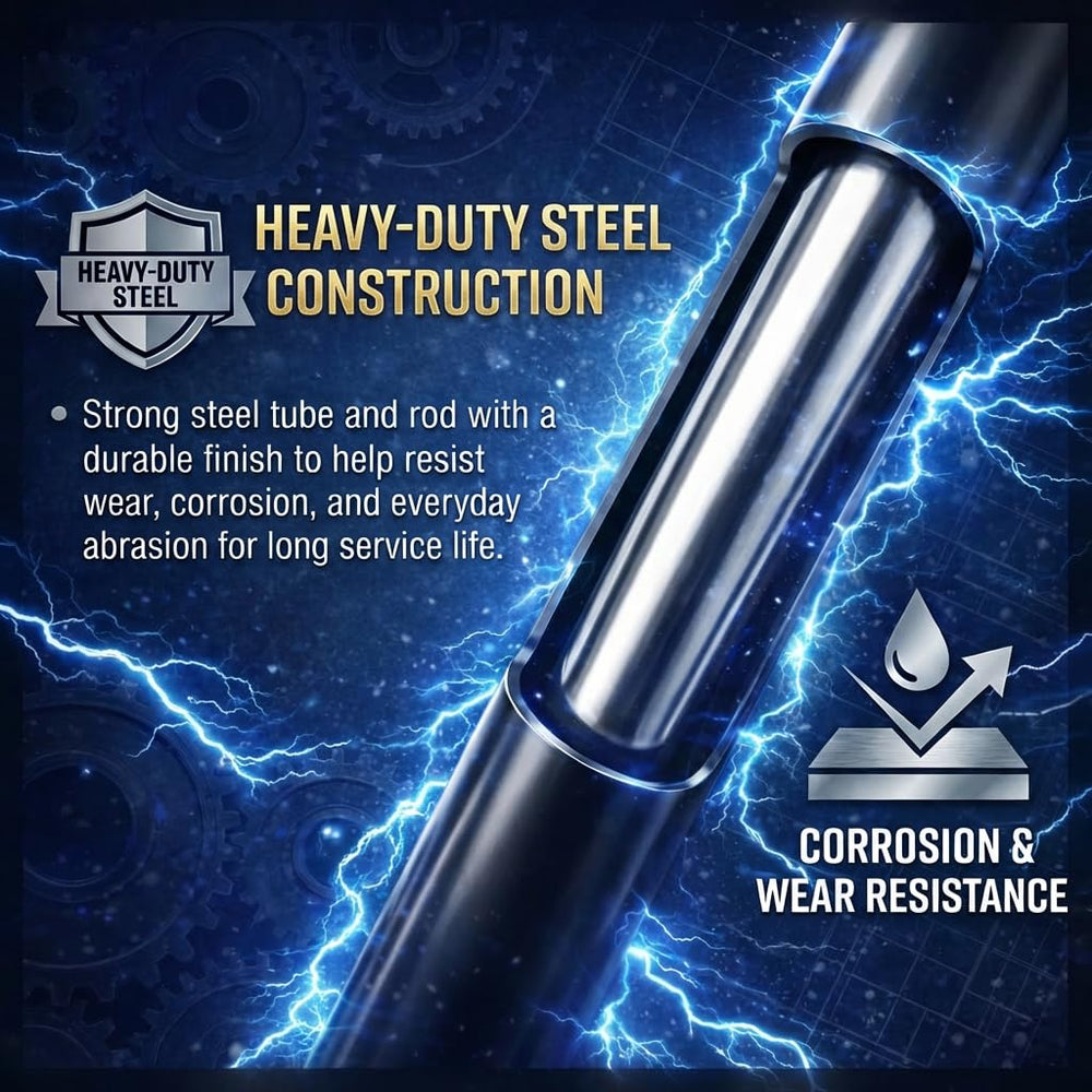 QiMox extended-length struts demonstrate 15.83 inch reach for easy access.