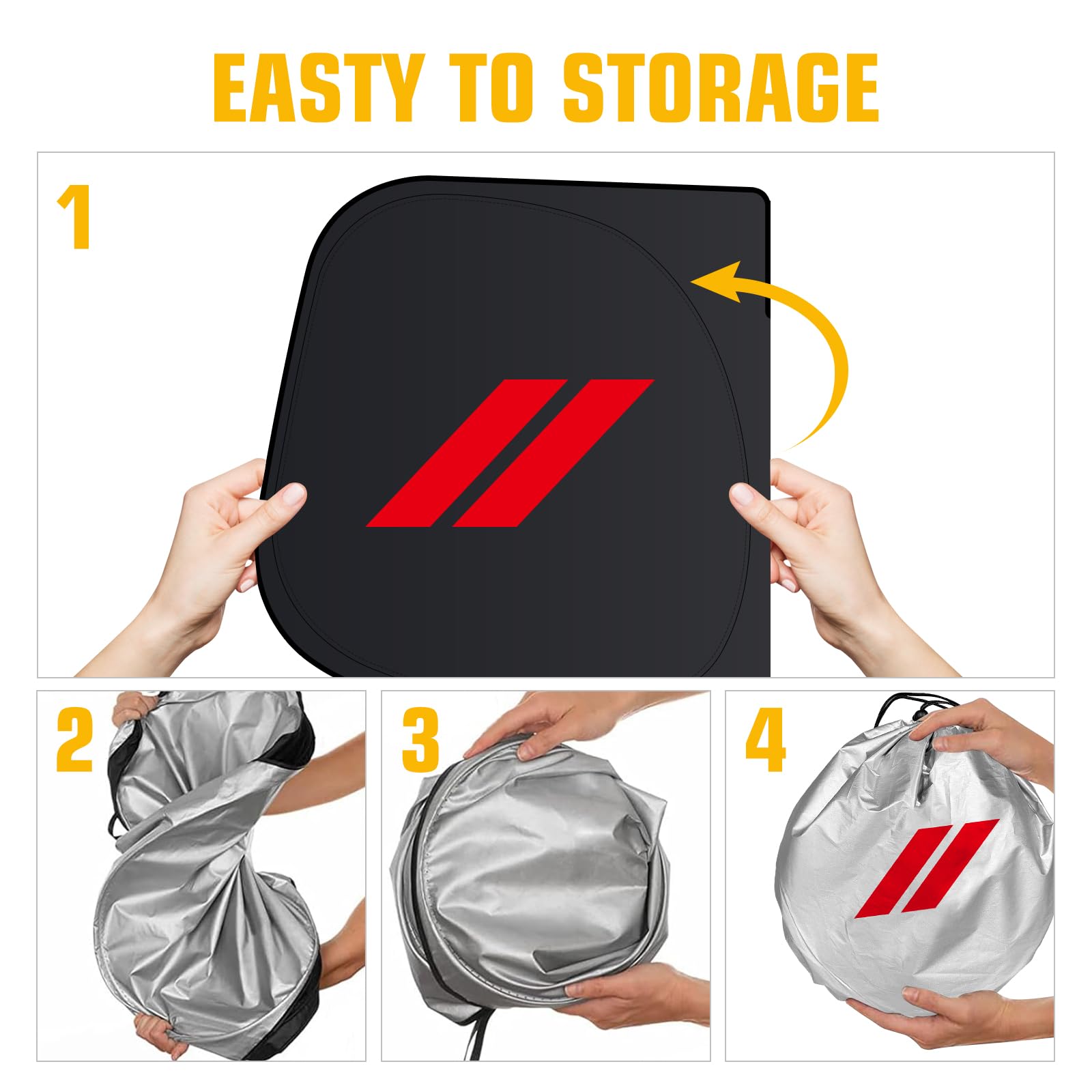 Qianjiang Charger sun shade installs easily with Velcro and memory line.