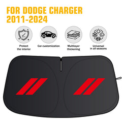 Qianjiang Charger windshield shade uses 300T fabric to block sun.
