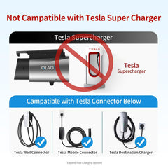 QIAO adapter side connection showing secure lock for stable charging