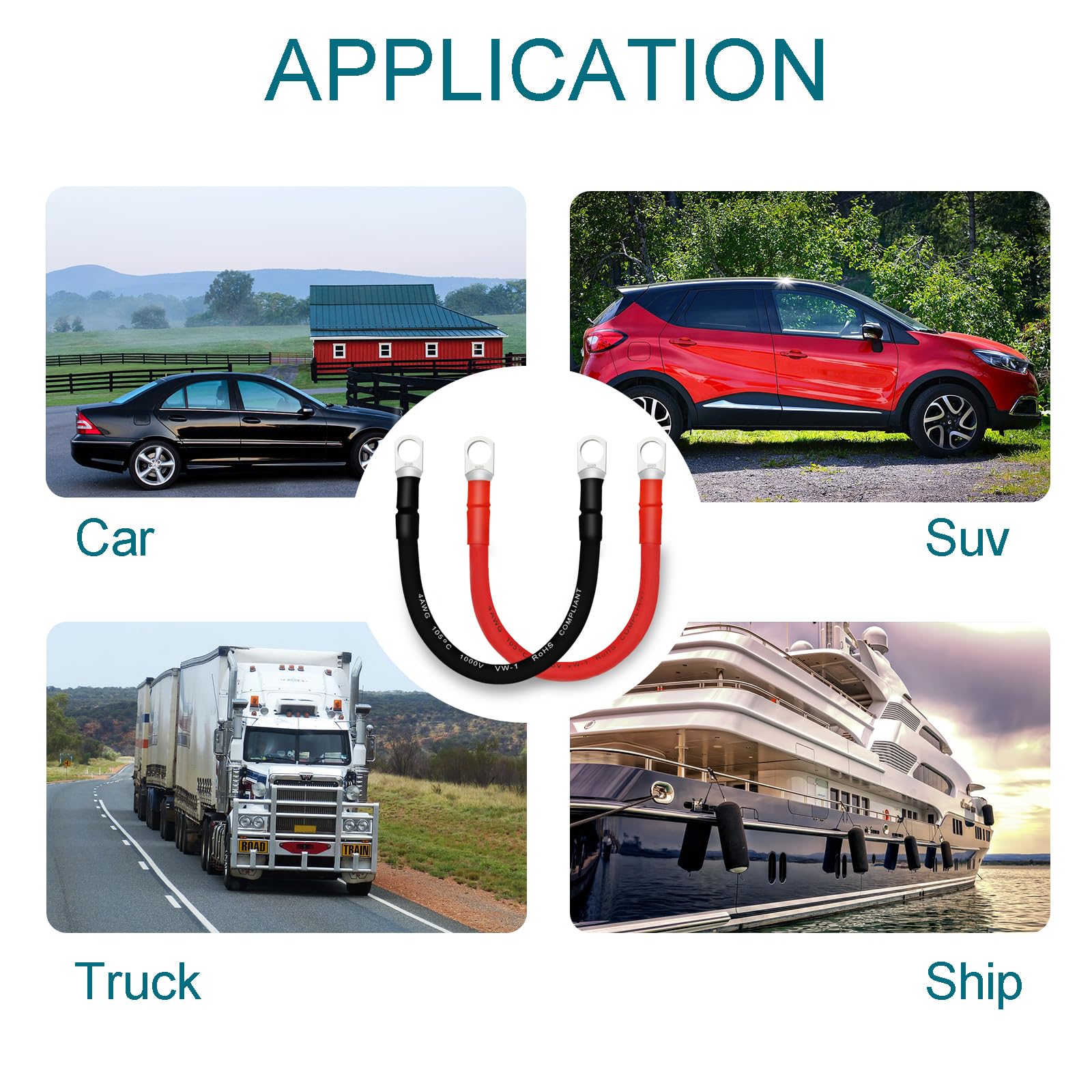 QIATOL cables in vehicle, RV, or boat applications for reliable power connections.