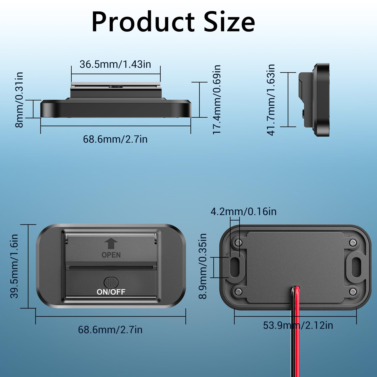 Qidoe compatibility covers cars, boats, RVs, and motorcycles for on-the-go charging.