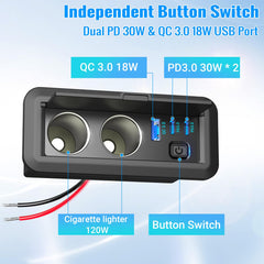 Qidoe 78W USB outlet triple-port cluster charging phones safely