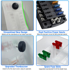 Qidoe LED indicators on fuse blades highlight blown fuses instantly.