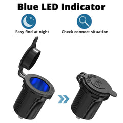 Qidoe waterproof cigarette lighter socket protects circuits in wet environments.