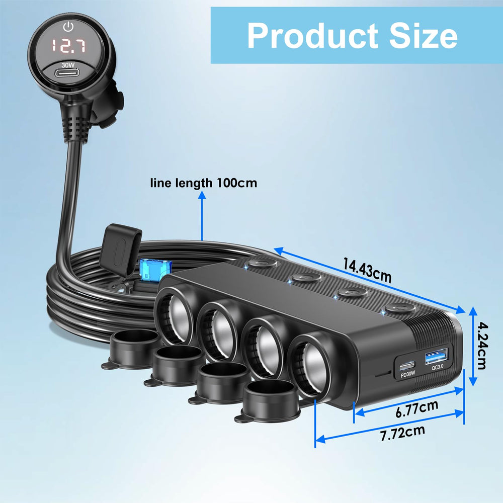 Qidoe wide device compatibility suits GPS, cameras, humidifiers, vacuums, and inflators.