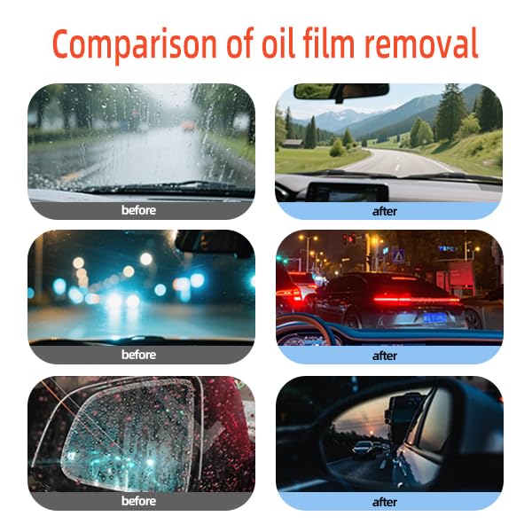 QIFOR Oil Film Remover restores windshield clarity for safer night driving
