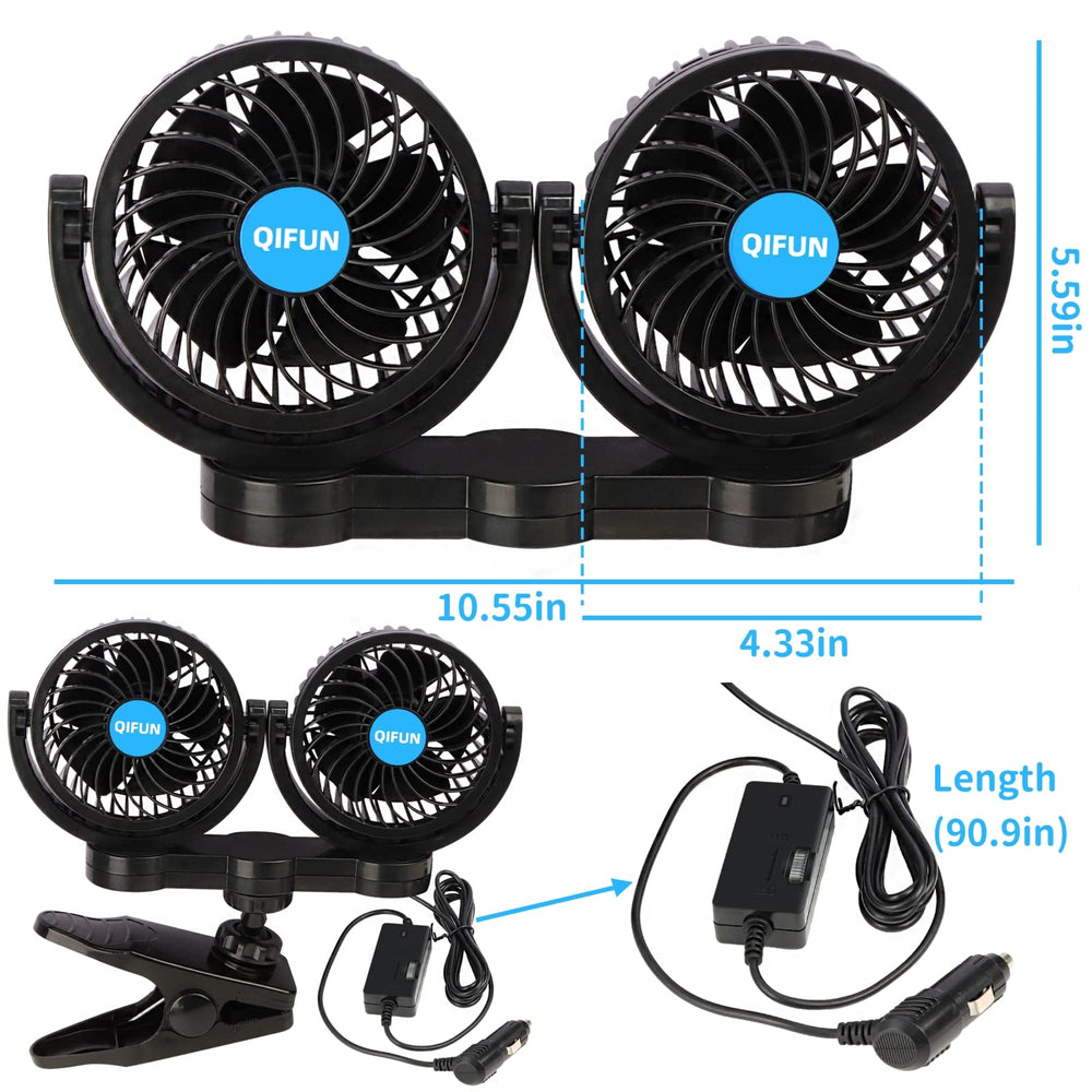 QIFUN car fan stepless speed control enables tailored wind