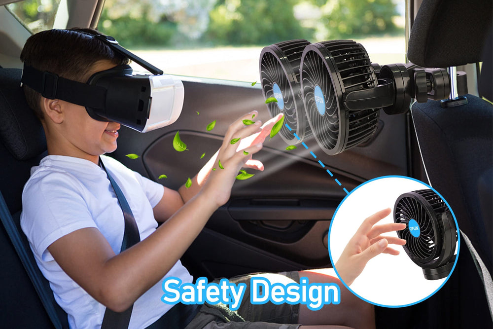 QIFUN long 8.2 ft power cable for easy backseat placement.