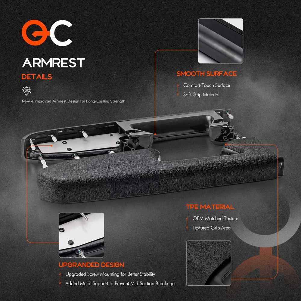 Qifusucc armrest mounting reduces rattles and cabin noise for quieter driving.