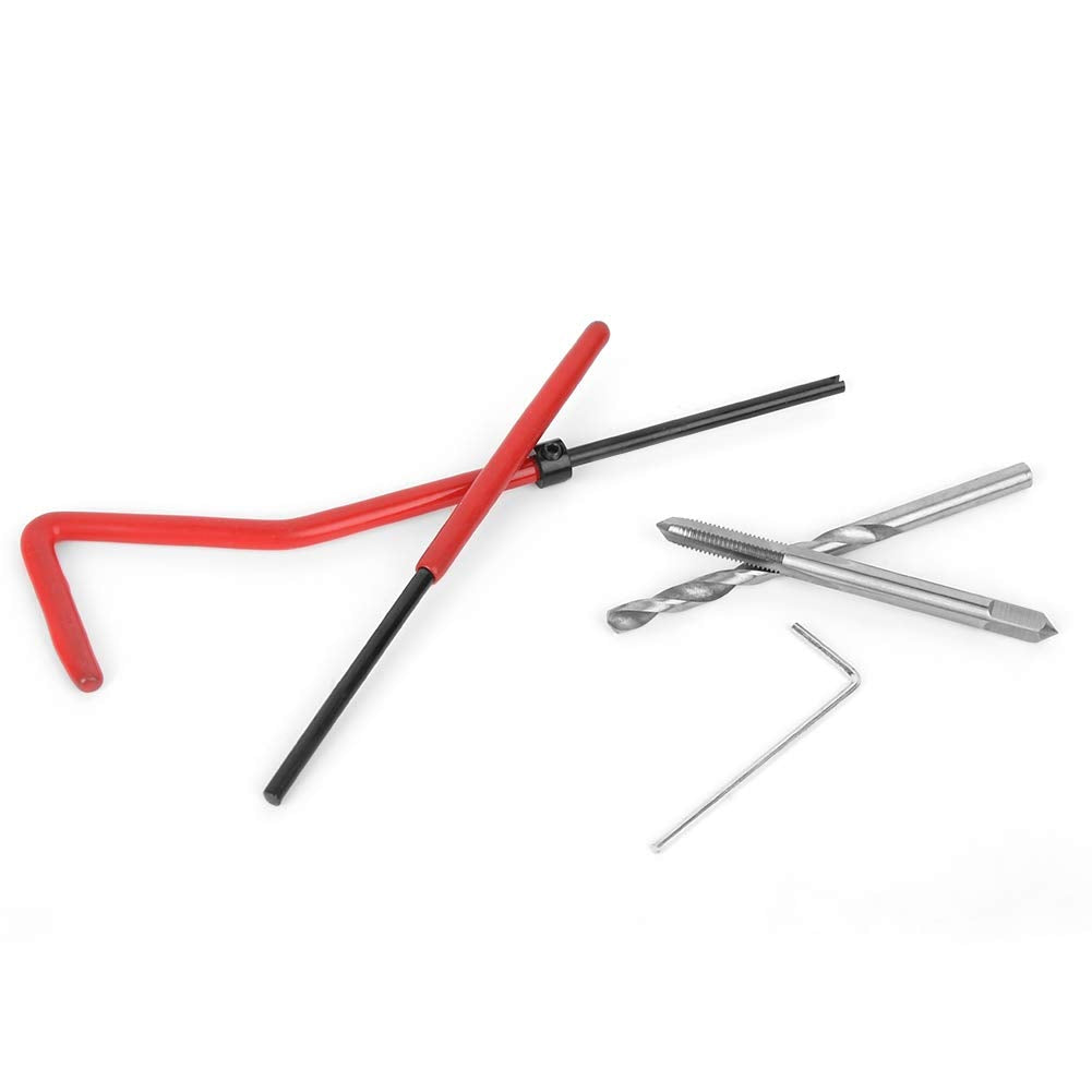 Qiilu M4 Helicoil kit drill bit helps clean hole prep.