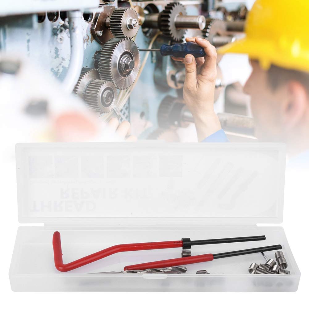 Qiilu M4 Helicoil kit transparent box keeps tools organized and portable.