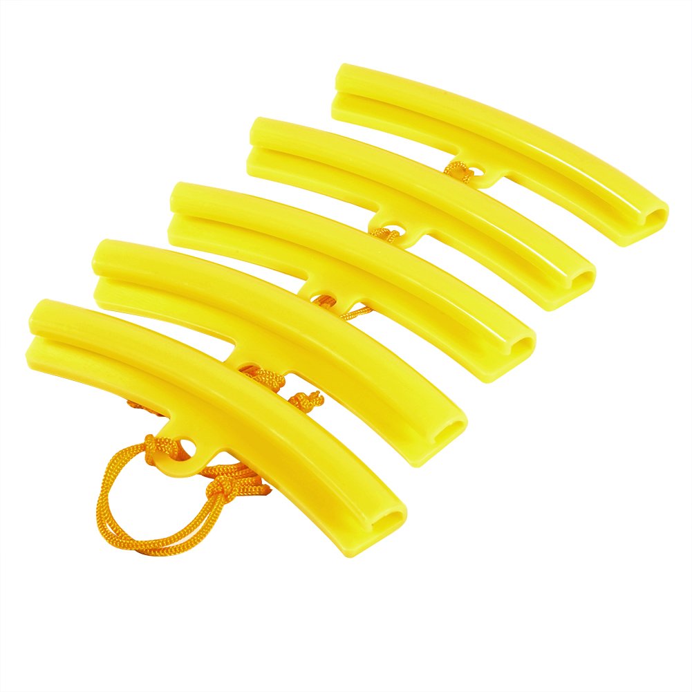 Qiilu wheel rim protector set pack view with yellow guards for tire changes.