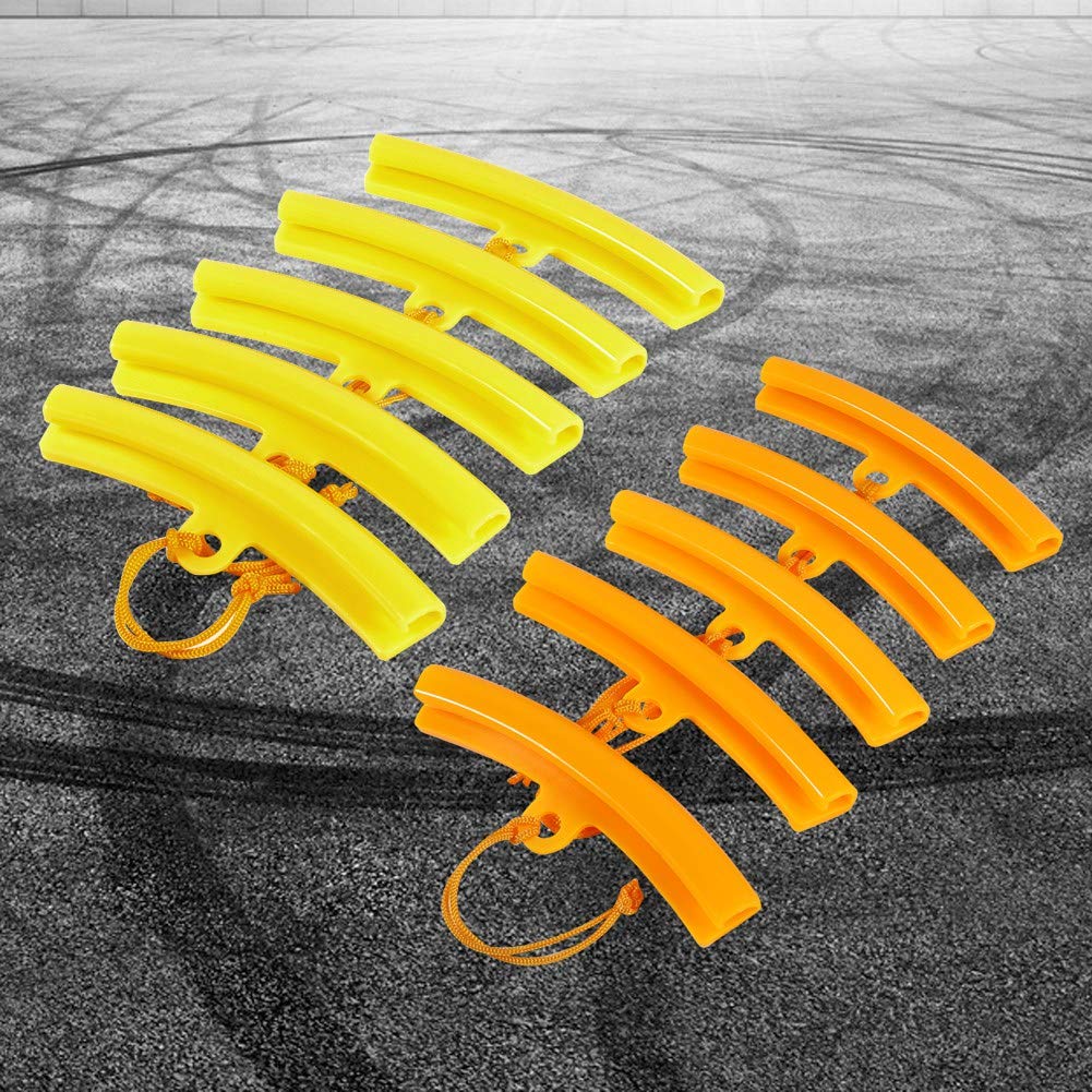 Qiilu wheel rim protector travel-friendly kit in yellow for garage use.