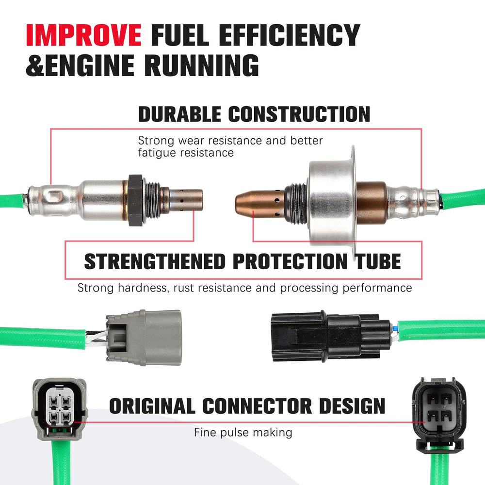 QIJIAUTO O2 sensor with silver alloy joint for corrosion resistance.