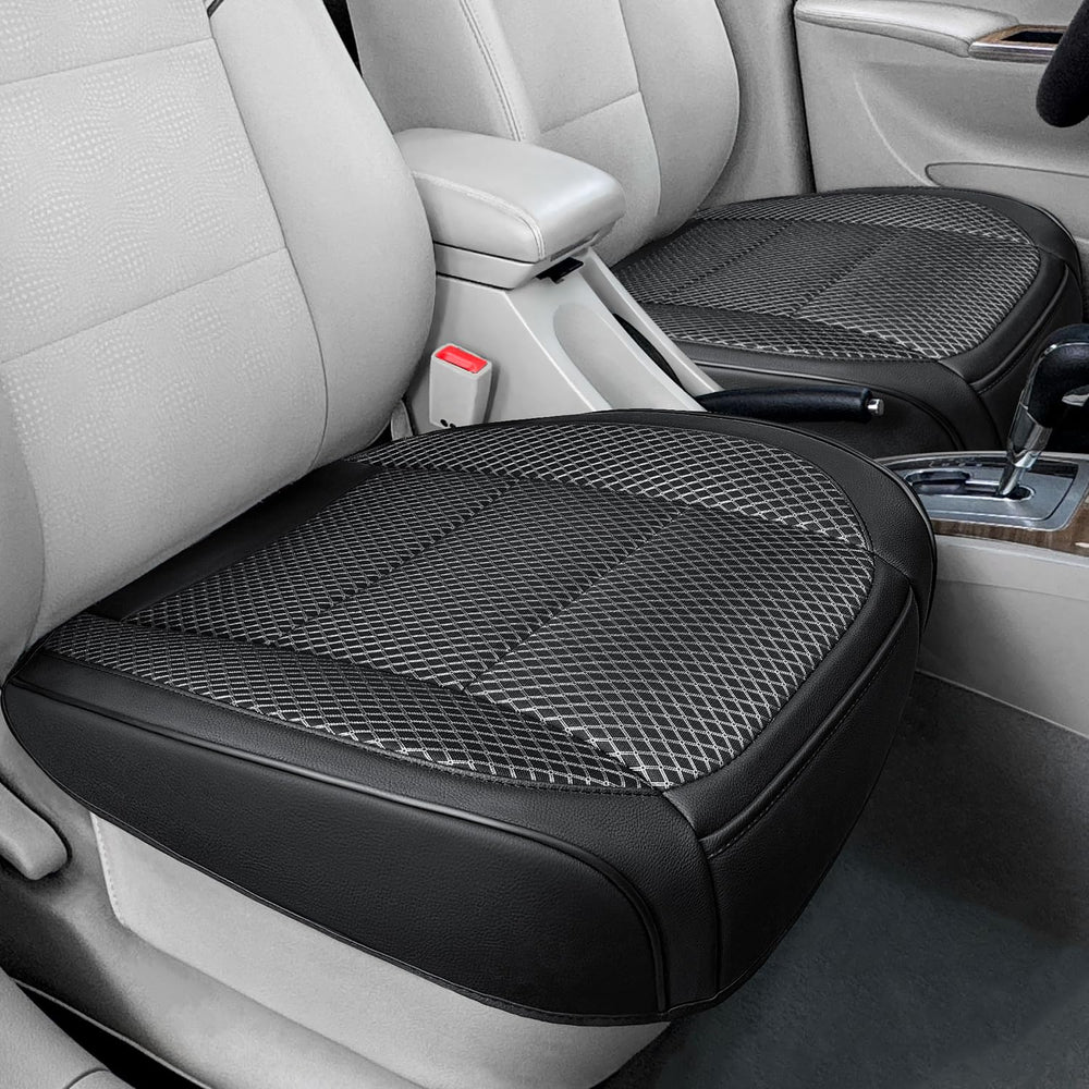Qinlive ventilated bottom seat cover top view showing breathable airflow for comfort.