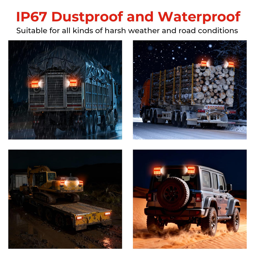 QINOJA IP67 waterproof trailer lights withstand harsh weather