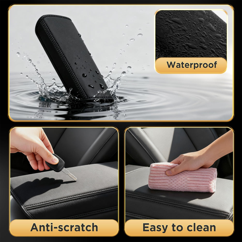 QINQINTU easy-install armrest cover uses elastic bands for tool-free fit.