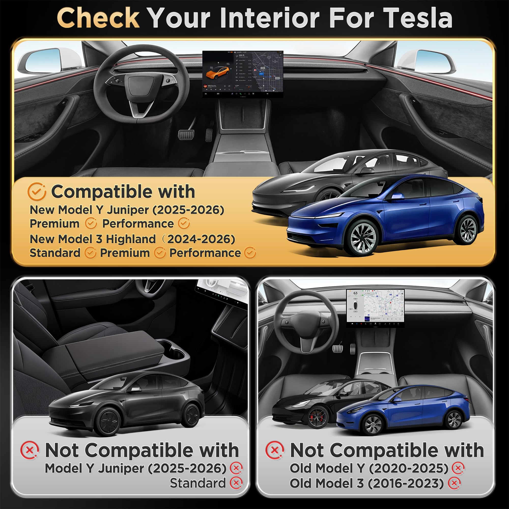 QINQINTU protect carpet with model Y Juniper door sill guard