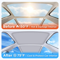 QINQINTU sunshade nano-ice fabric close-up shows durable heat-reflective layers.