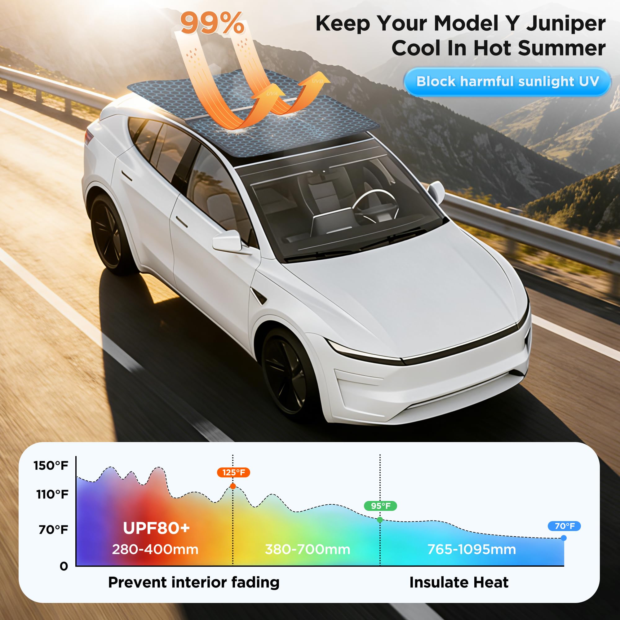 QINQINTU one-second fold sunshade folds flat for compact storage.