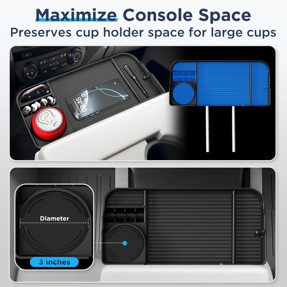 QINQINTU silicone liner and ABS tray reduce motion and rattles for quieter drives.